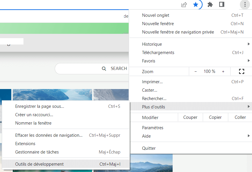 les outils de développement de chrome, un indispensable  à la création de site web