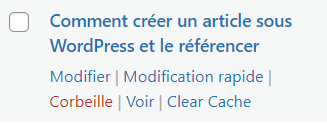 Comment modifier les métadonnées d'un article sous WordPress